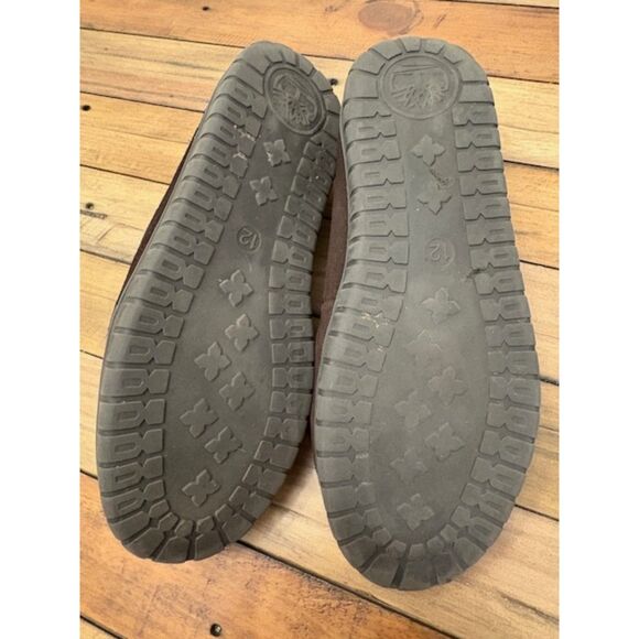 Timberland Moccasins Mens size 12 Dark Brown, Suede , Ties - Picture 4 of 6